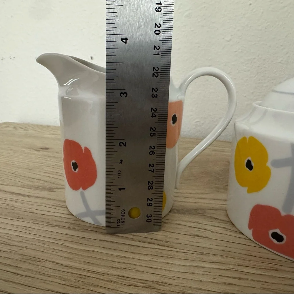Studio Nova Poppy Promenade Cream and‎ Sugar Bowl Set with Lid Creamer Pitcher